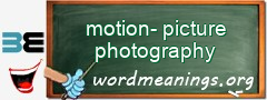 WordMeaning blackboard for motion-picture photography